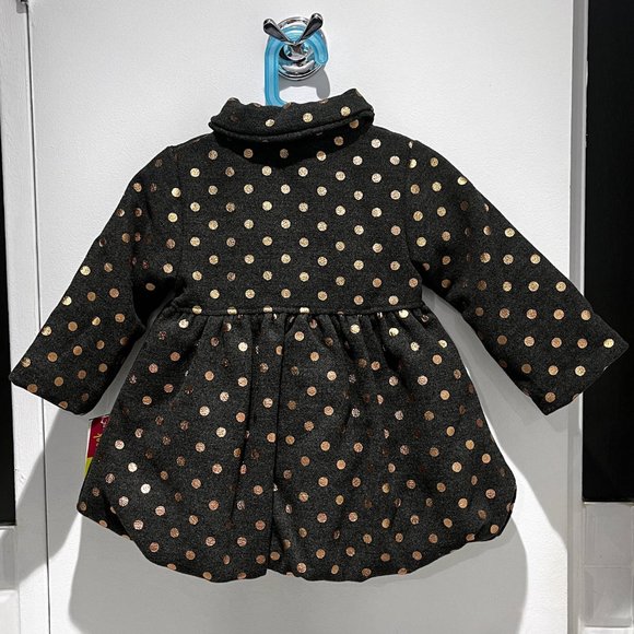 Penelope Mack NWT Girls polka dot peacoat (Size 2T) - Picture 4 of 4